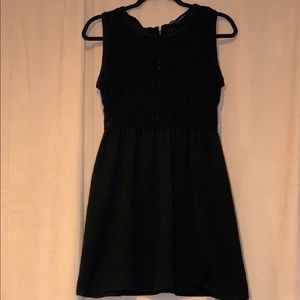 Black lace top dress